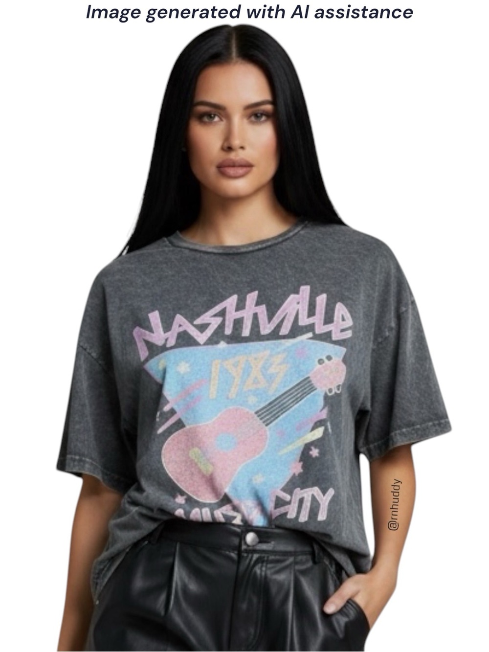 Lotus Fashion LA L mineral washed cotton Nashville 1983 graphic tee